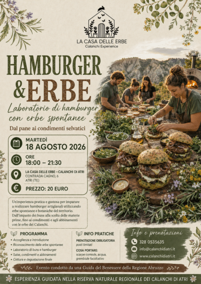 Hamburger & Erbe Laboratorio di hamburger con erbe spontanee - Calanchi di Atri - 18 Agosto