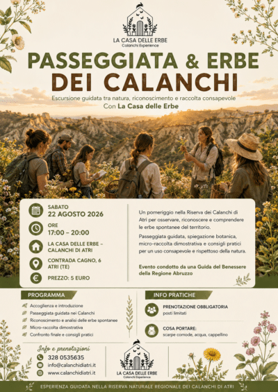 Passeggiata & Erbe dei Calanchi Escursione guidata tra natura, riconoscimento e raccolta consapevole - 22 Agosto