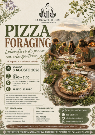 Laboratorio di pizza con erbe spontanee sui Calanchi di Atri